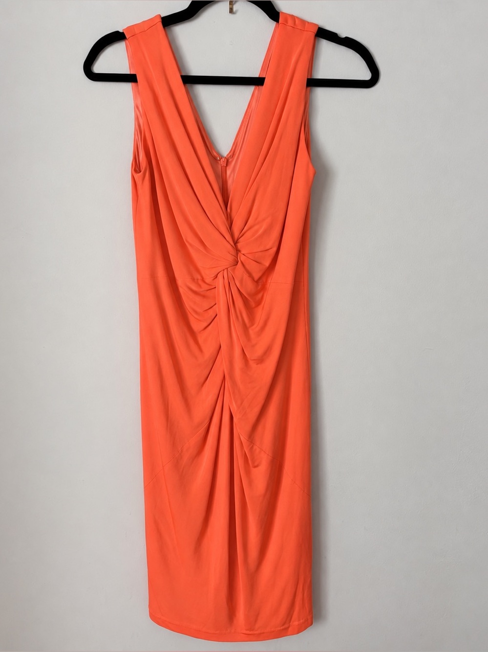 Robert Rodriguez Orange Ruched Sheath Dress Size 8